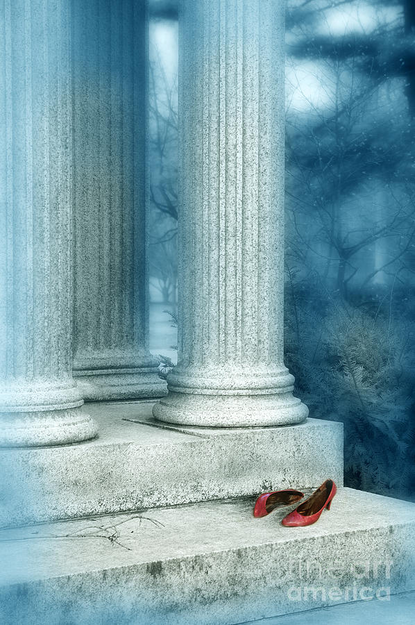 Red Shoes On Steps Photograph by Jill Battaglia