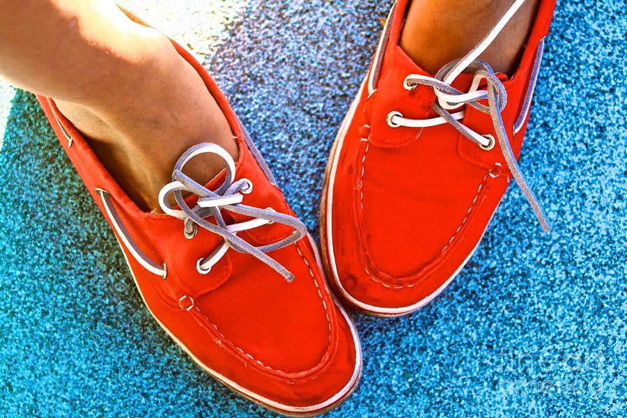 Red Shoes White Laces Photograph by Matthew Keoki Miller | Fine Art America