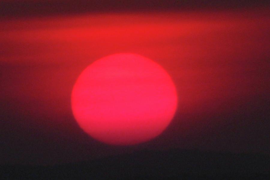 Sunset Photograph - Red Sky by Tammy Bullard