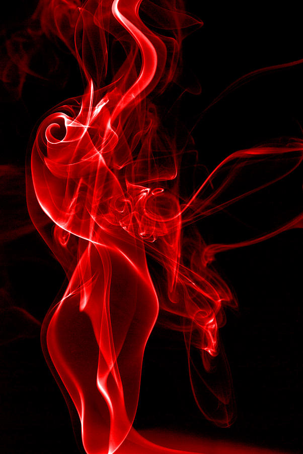 Abstract Photograph - Red Smoke by Steve Purnell