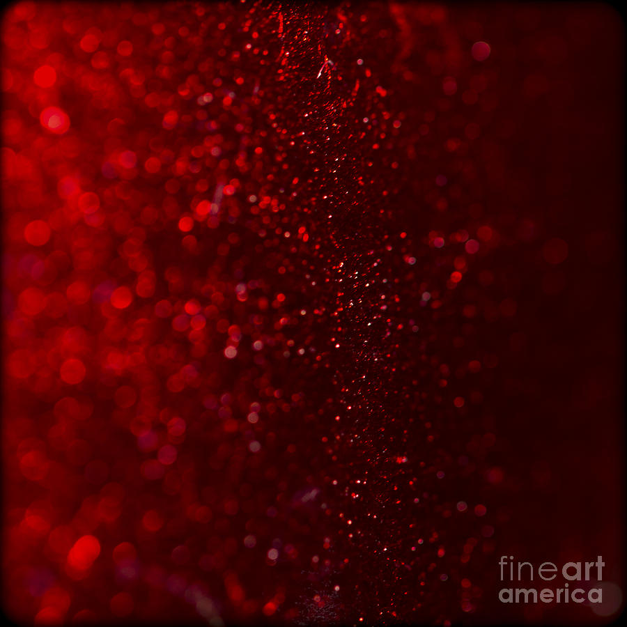 Abstract Photograph - Red Sparkle by Clare Bambers