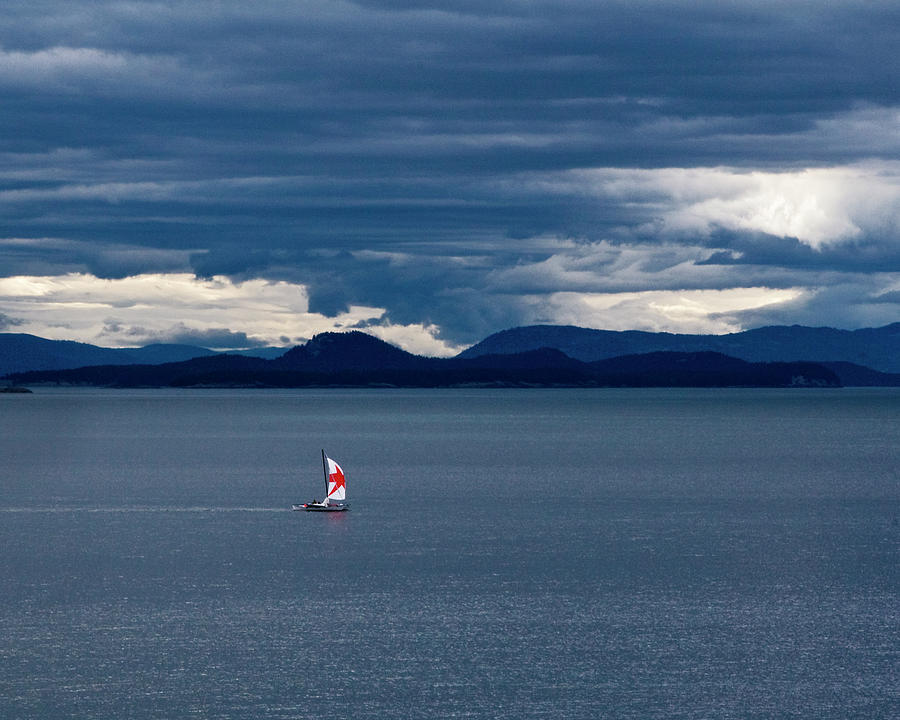 Red Star Sail Photograph by Lorraine Devon Wilke