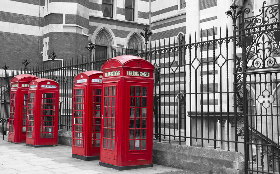 Red telephone boxes Photograph by David French