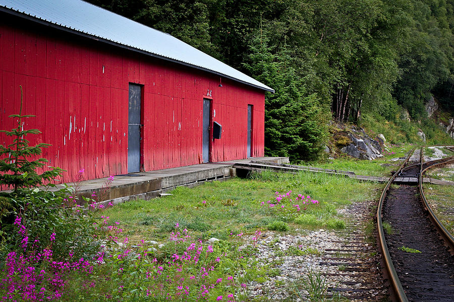 Red Barn Photograph - Red Train Station by April Reppucci