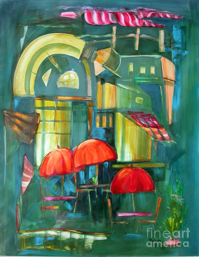 Red Umbrellas Painting by Shane Guinn - Fine Art America