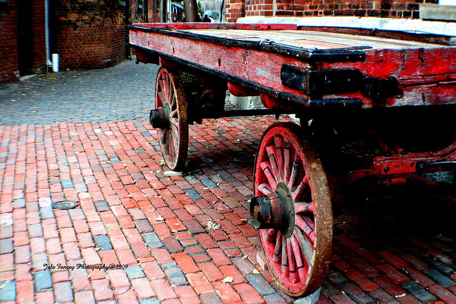 Red Wagon Photograph by Jale Fancey