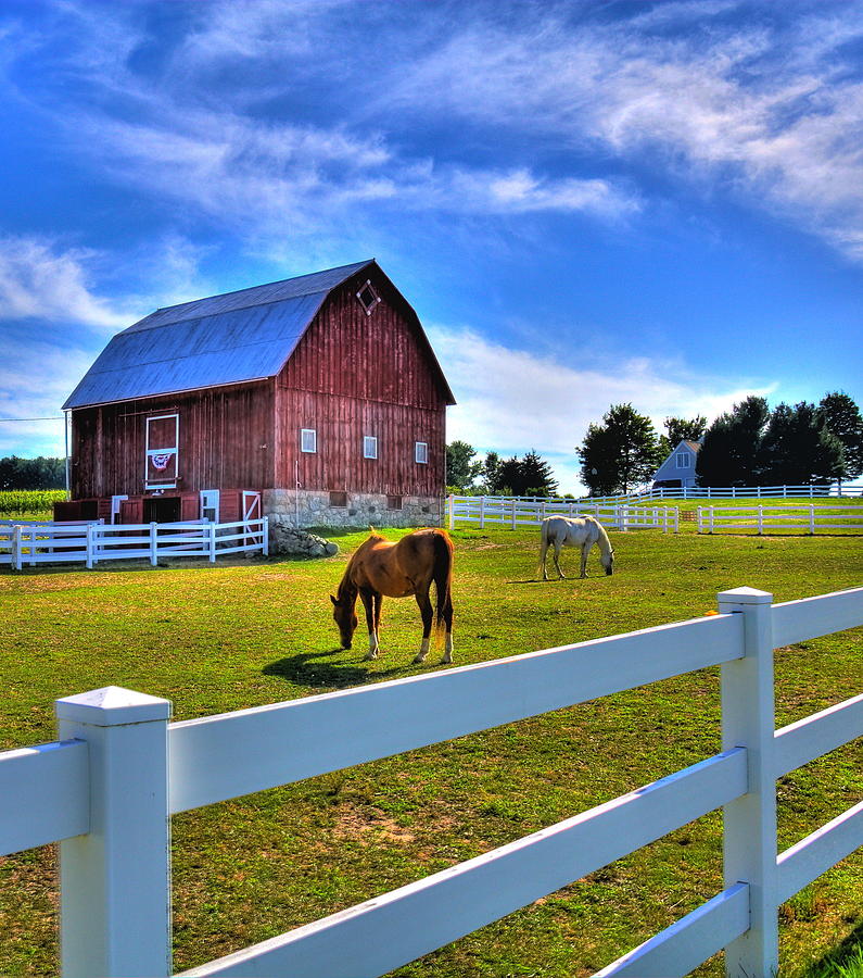 Red White and Barn Photograph by Coby Cooper