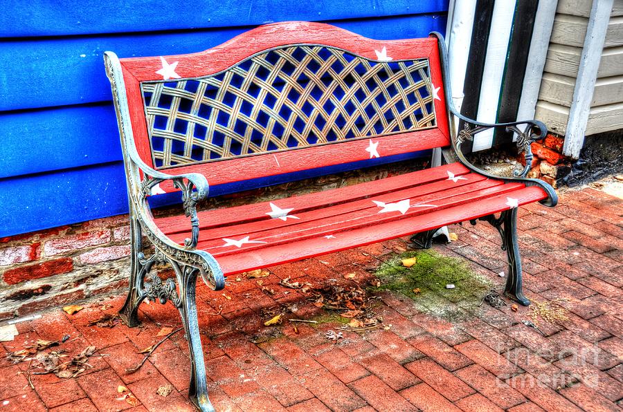 Brick Photograph - Red White and Blue by Debbi Granruth