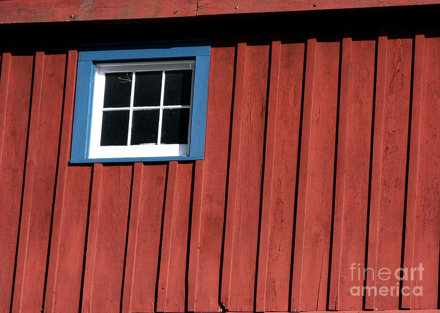 Red White and Blue Window Photograph by Sabrina L Ryan