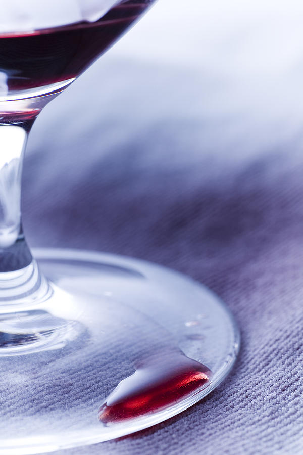 Wine Photograph - Red wine glass by Frank Tschakert