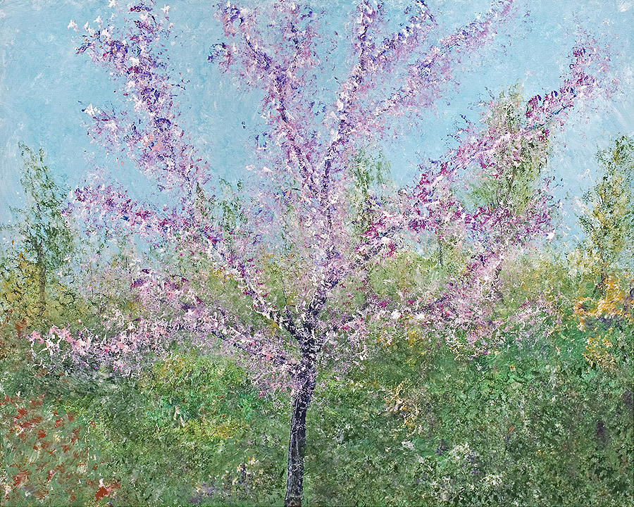 Redbud Painting by Mr Dill