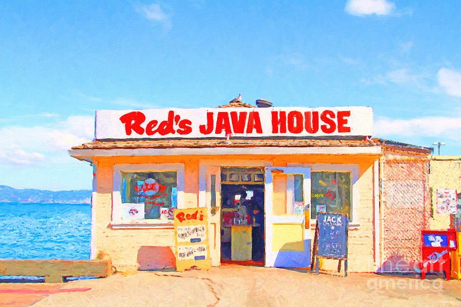 San Francisco Photograph - Reds Java House at San Francisco Embarcadero by Wingsdomain Art and Photography