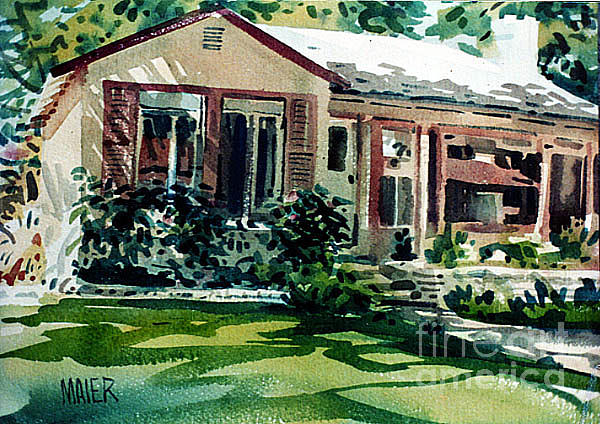 Portrait Painting - Redwood City House #3 by Donald Maier