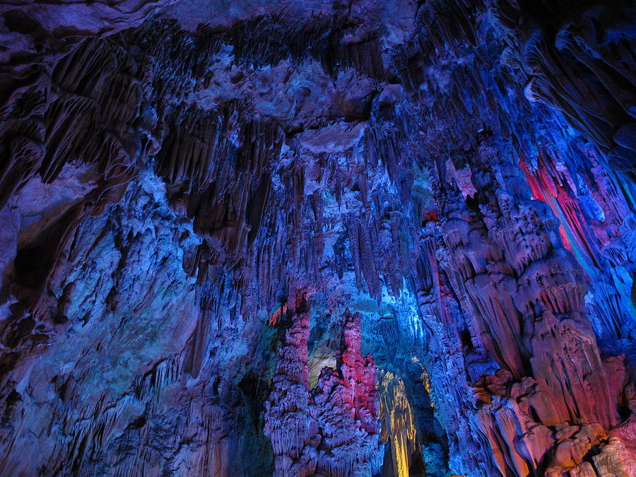Reed Flute Cave China 2 Photograph by Helaine Cummins