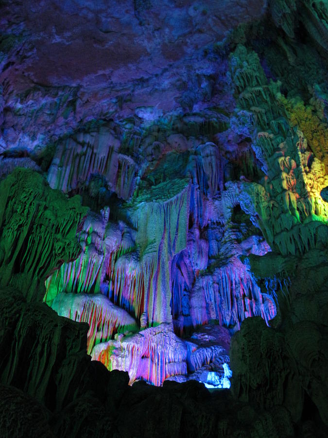 Reed Flute Cave China 3 Photograph by Helaine Cummins