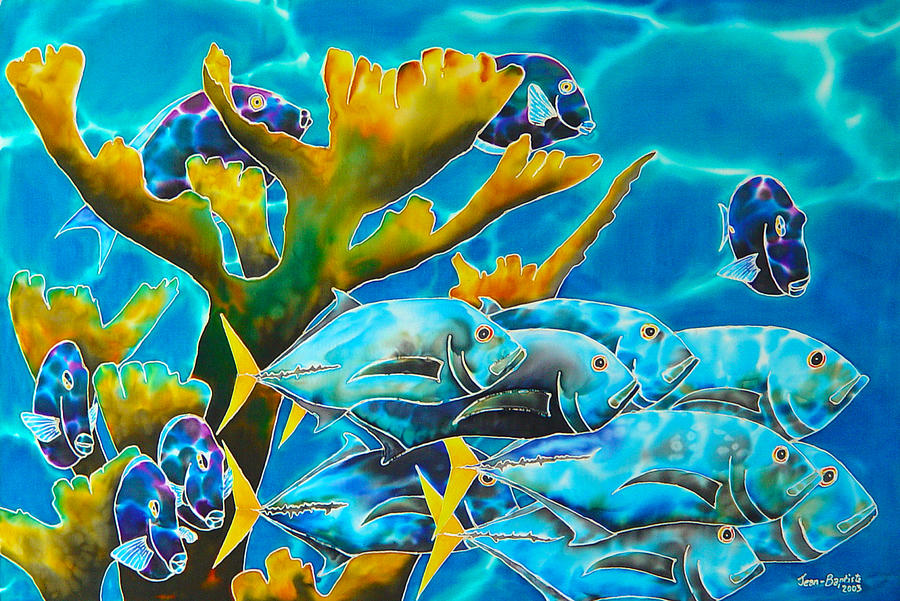 Reef Fish Painting by Daniel Jean-Baptiste