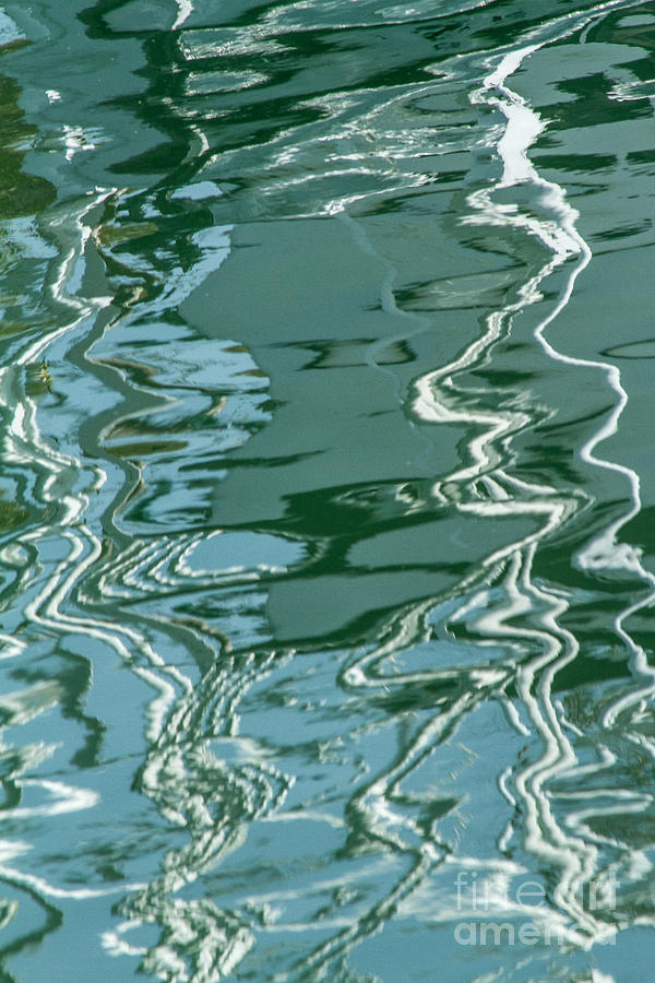 Abstract Photograph - Reflected Rigging green and blue by Tashia Peterman