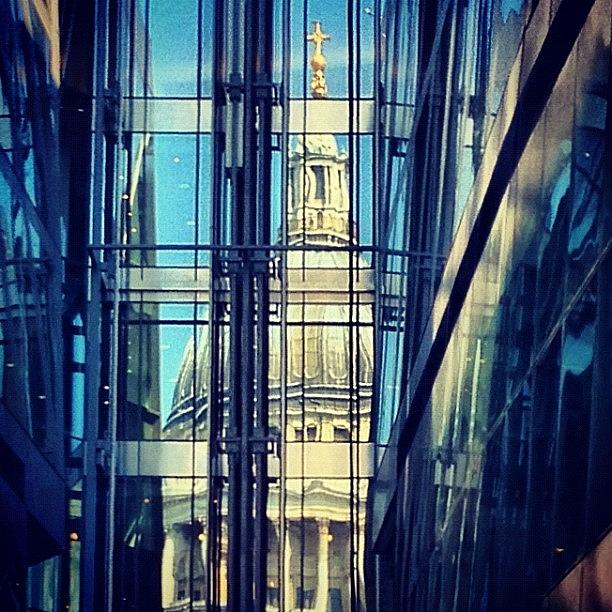 London Photograph - Reflection :  St Pauls Cathedral by Neil Andrews