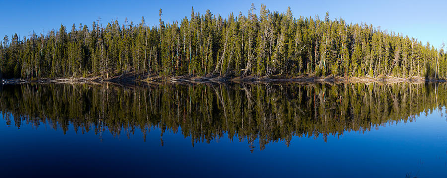 Yellowstone National Park Photograph - Reflection on Schaup Lake by Twenty Two North Photography