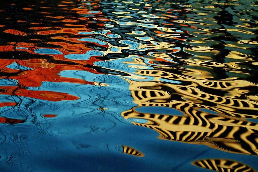 Sunset Photograph - Reflection on Water by Frank DiGiovanni