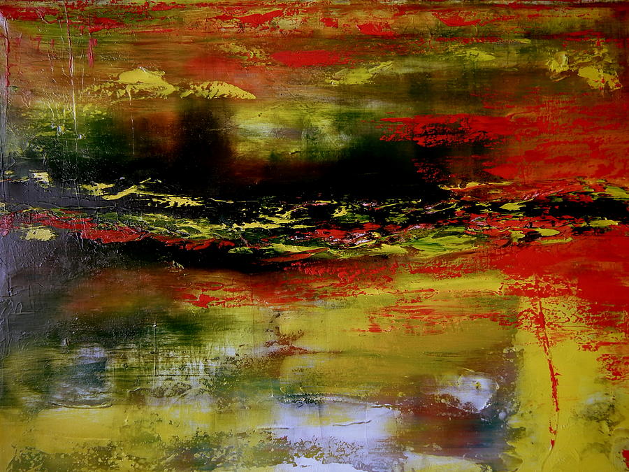Abstract Painting - Reflections by David Hatton