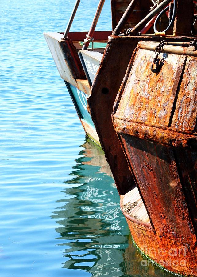 Boat Photograph - Reflections of a Rust Bucket by Carol Groenen