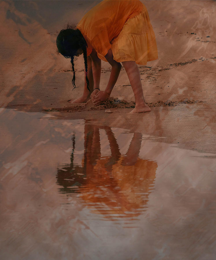 Beach Photograph - Reflections Of India by Trish Tritz