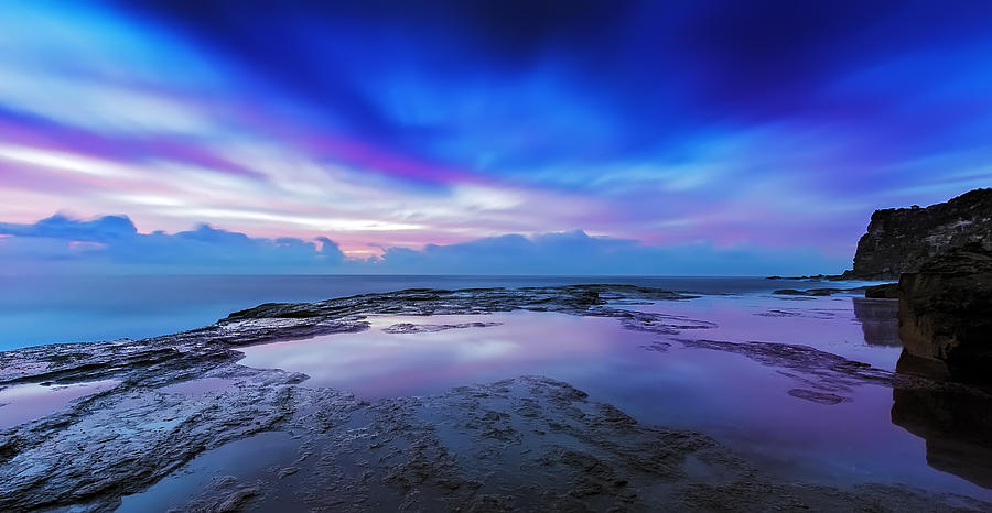Reflections of Pink and Blue Photograph by Mark Lucey