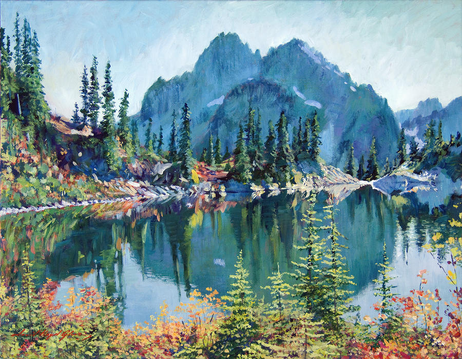 Reflections on Gem Lake Painting by David Lloyd Glover