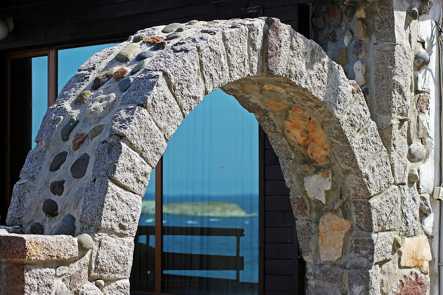 Stone Photograph - Reflections through an arch by Tony Murtagh