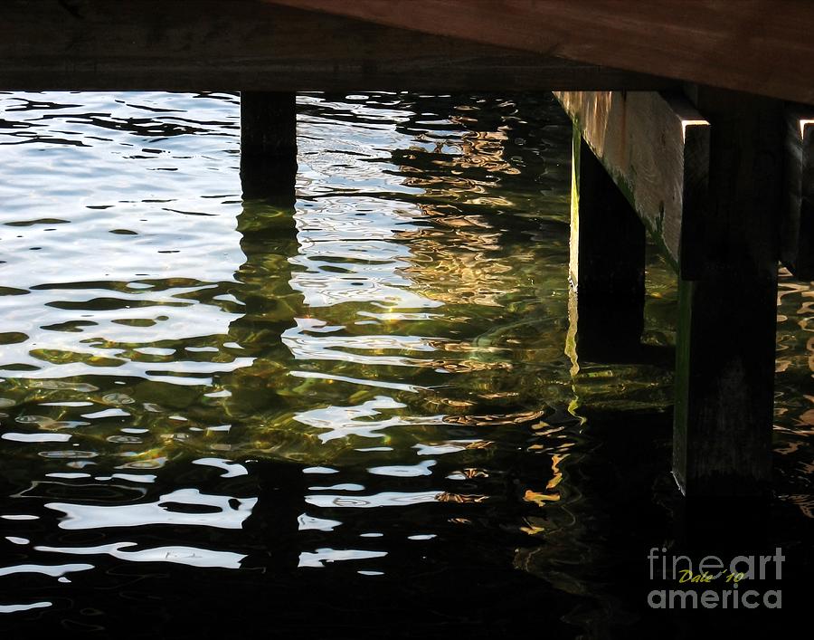 Reflections Under Pier Digital Art by Dale   Ford