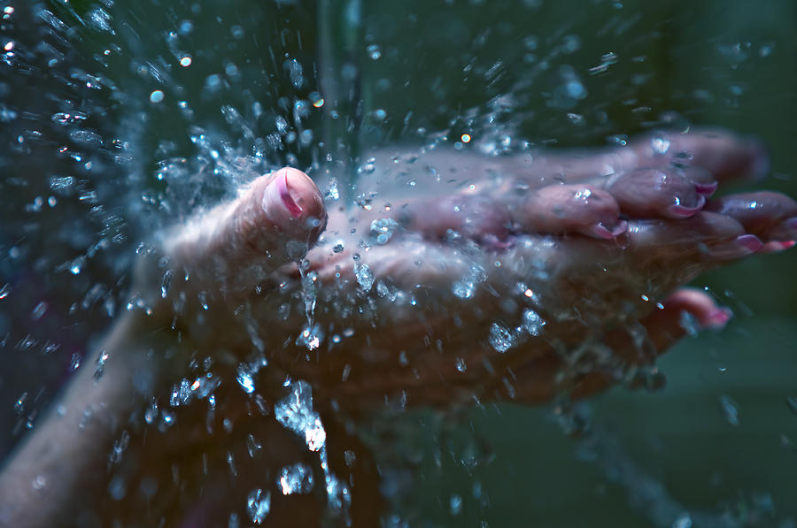 Refreshing Splash Photograph by Jenny Rainbow