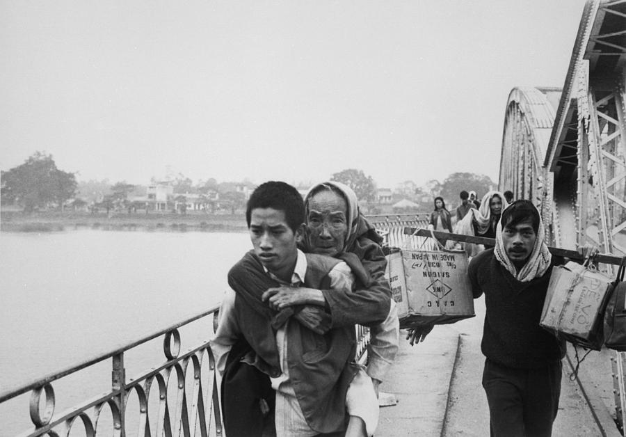 Refugees Flee Tet Offensive In Hue by Everett