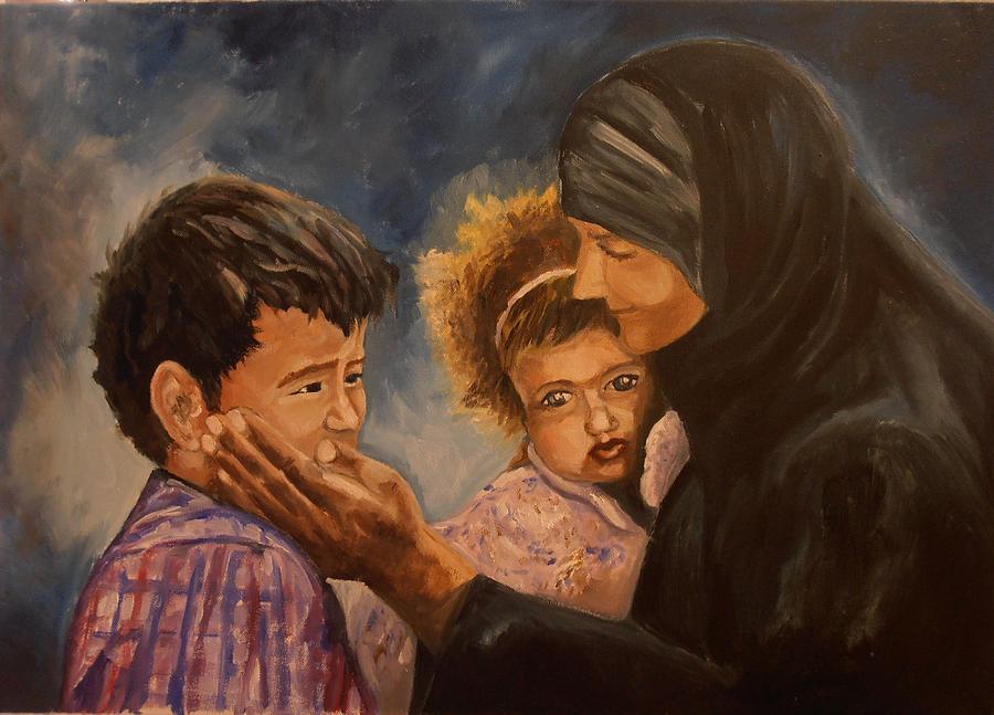 Refugees Painting By Kate Partali