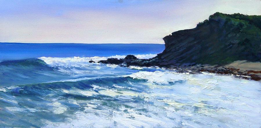Beach Painting - Refugio High Tide by Dorothy Nalls