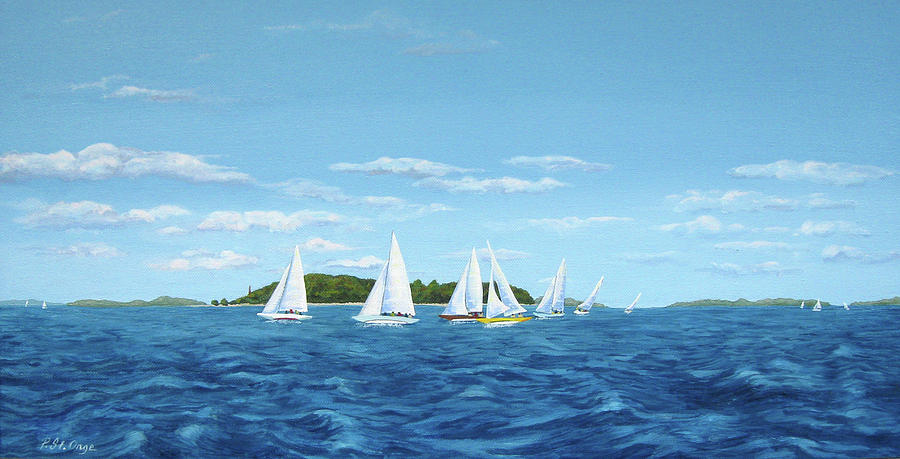 Regatta Off Gould Island Painting by Pat St Onge