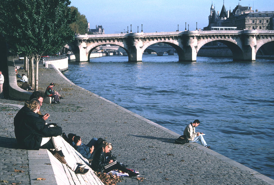 Relaxing Along the Seine Photograph by Tom Wurl