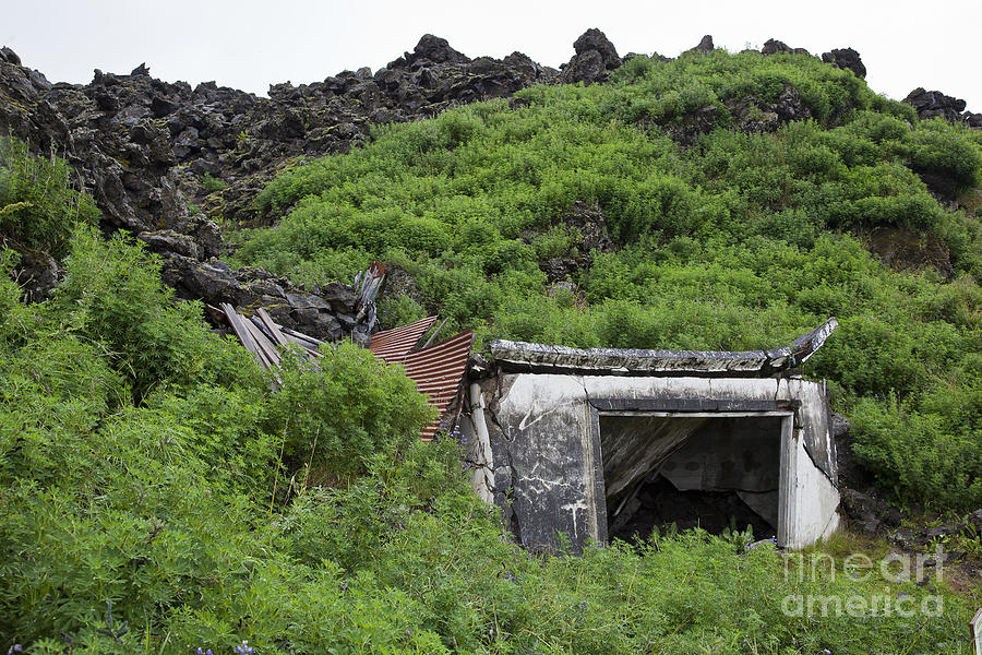 Remains Of Home Buried By Lava Photograph by Greg Dimijian