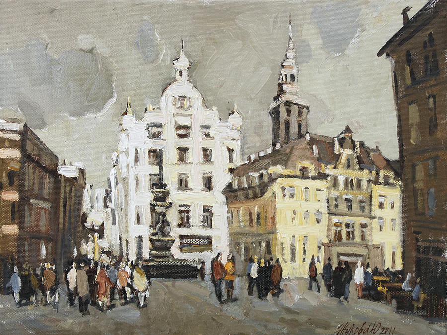 Remembering Denmark Painting by Juliya Zhukova