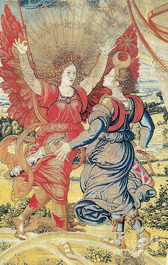Renaissance Tapestry Detail Photograph by Photo Researchers