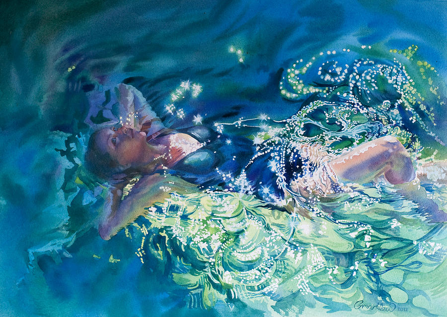 14 про в воде. Gilly Marklew художник. Картина вода. Образ воды. Вода живопись.