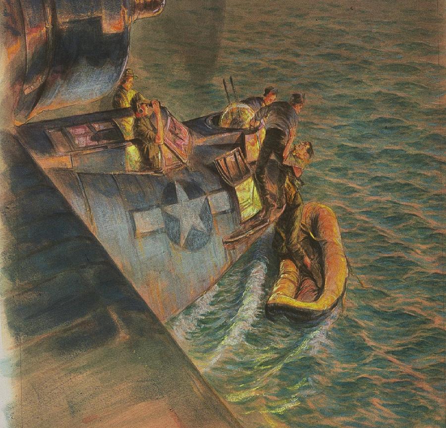 Military Painting - Rescue by Rick Clubb