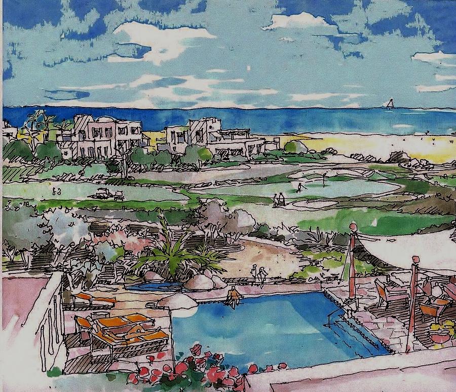 Resort Drawing by Andrew Drozdowicz