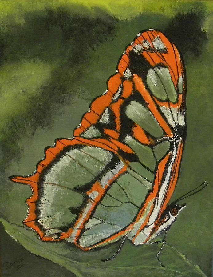 Butterfly Painting - Resting Butterfly by Denise Hills