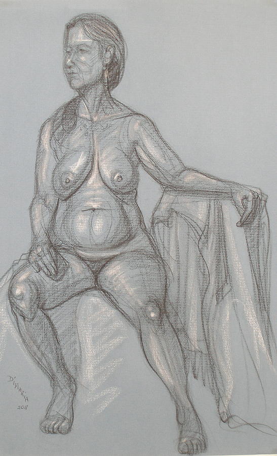 Resting Nude 1 Drawing by Donelli  DiMaria