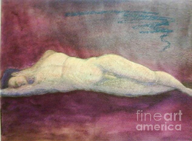 Greek Painting - Resting Nude Man by Fariz Kovalchuk