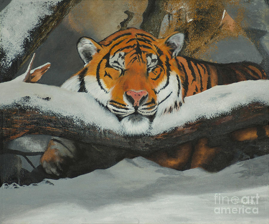 Resting Tiger Painting