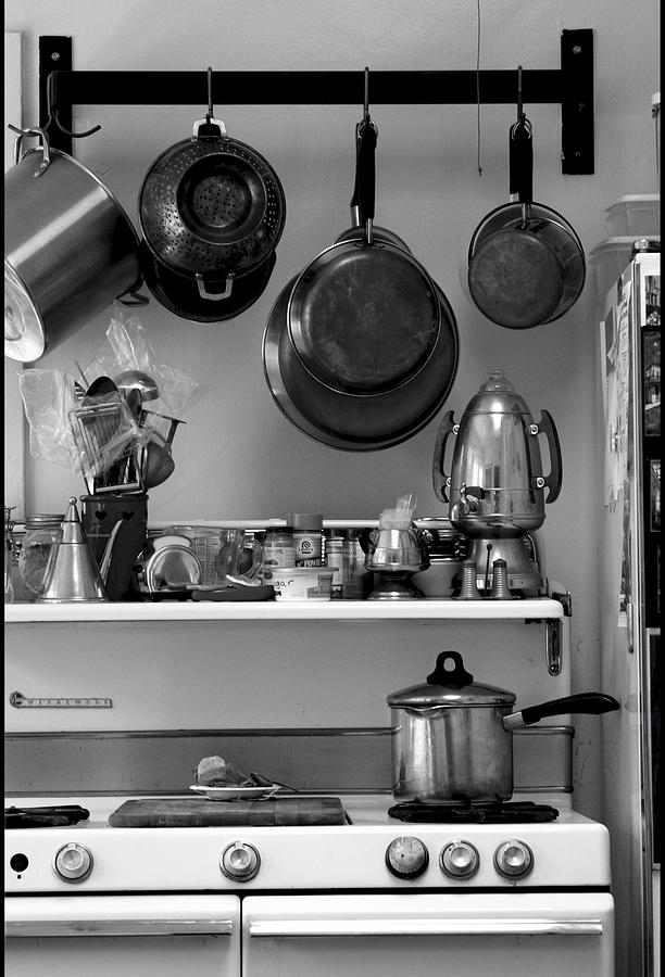 Black And White Photograph - Retro Kitchen by Scott Brown