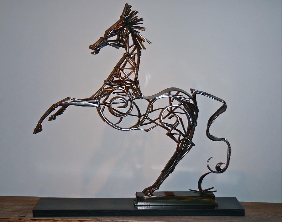 Rhaebus War Horse Sculpture by Janet Rutkowski - Pixels