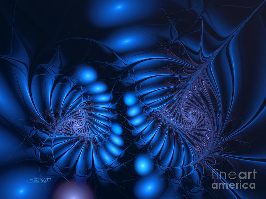 Rhapsody in Blue Digital Art by Jutta Maria Pusl